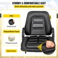 thumbnail image 3 of VEVOR Universal Forklift Seat Full Suspension Forklift Seat Black Seat For Excavator Forklift Skid Loader Backhoe Dozer Telehandler, 3 of 9