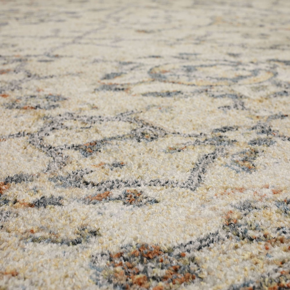 Mohawk Home Arete Floral Indoor Polyester Runner Rug, Cream, 2' x 8'
