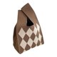thumbnail image 3 of Bolso de mano de punto para mujer, elegante y ligero, de gran capacidad, para compras caqui, 3 of 9