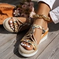 thumbnail image 3 of Mepaouo Womens Low Wedge Heels Sandals Wide Width Platform Summer Slides Non Slip Dressy Slip on Shoes, 3 of 8