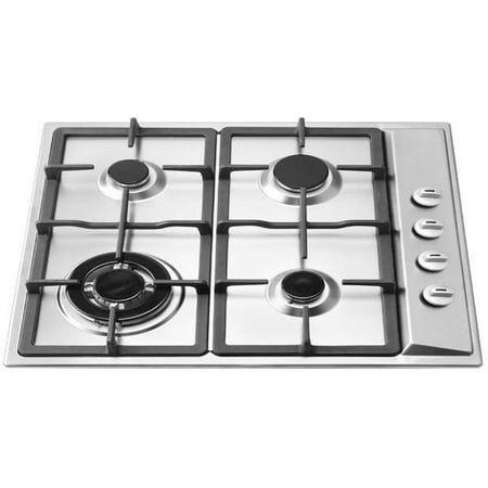 - Ramblewood High Efficiency 4 Burner Natural Gas Cooktop, Sealed Burner GC4-50N