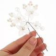 thumbnail image 4 of 4 Pcs Épingles à Cheveux Fleur Mariage Perle Épingle à Cheveux Mariée Épingles à Cheveux Mariage Pièces de Tête de Mariée, 4 of 8