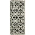 thumbnail image 3 of SAFAVIEH Cambridge Leslie Geometric Wool Area Rug, Black/Ivory, 3' x 3' Round, 3 of 8