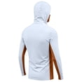 thumbnail image 5 of Inglocry Men's Sun Protection Hoodie with Mask UPF 50+ UV Quick Dry Long Sleeve Shirt Men Rash Guard Performance Fishing Hiking Shirt 2026 Ginger S, 5 of 5