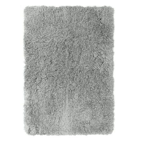 Clara Clark Set of 3 Absorbent Bath Mat Non-Slip Backing Rubber Bathroom Rugs, Large, 20x32, Silver