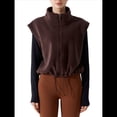 thumbnail image 2 of Chaleco Corto con Cremallera para Mujer, Abrigo Corto Cálido de Invierno Sin Mangas con Cuello Alto. Color Café M, 2 of 8