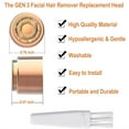 thumbnail image 3 of Replacement Heads Generation 3 for Flawless Facial Hair Remover Gen 3, Double Ring Replacement Blades for Flawless Gen 3 Device Only, 3 of 5