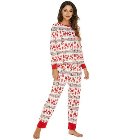 

Christmas Pajamas Set Matching Christmas Pjs Set Holiday Pajamas for Women Reindeer Sleepwear Nightgown