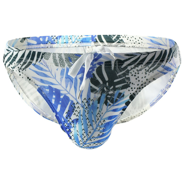 ELLEES Mens Swim Briefs Low Rise Bikini Briefs Drawstring Swimsuit Quick  Dry Printed Sexy Swimwear Leisure Bathing Suits, Blue, Small : :  Clothing, Shoes & Accessories