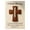 Brown, variant on NOVELAR Synthetic Leather Cross Blessing Card, Compact 3.94 x 5.51 inch Card with Stitched Design, Offers Comfort and Motivational Support, Ideal Gift for Personal Reflection or Uplifting Friends