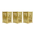 thumbnail image 1 of Metal Assembled Pen Holder, Gold Metal Material Innovative Pen Holder Quadrate Surfaces Plating Architectural Pattern  for School, 1 of 7