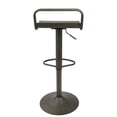 thumbnail image 4 of Contemporary Home Living 37.5" Antique Finish Adjustable Industrial Style Swivel Metal Barstool, 4 of 5