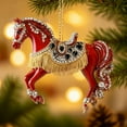 thumbnail image 3 of Single Christmas Animal Print Acrylic Ornament - Festive Hanging Decoration, Scratch-Resistant Acrylic, Perfect for Christmas Tree, Holiday Parties, Family Gatherings & Office Decor, 3.15in, M, 3 of 6