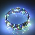 thumbnail image 3 of Yeacher 9W 15M/49.2Ft 150 LEDs Solar Powered Energy Copper Wire Fairy String Light Lawn Lamp with 8 Different Modes Effects Flexible Twistable Bendable IP65 Water Resistance Pink/ Blue/ Yellow/ Gre, 3 of 8
