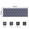 thumbnail image 5 of Navy and White Geometric Lattice Pattern Door Rugs,Washable Non Slip Door Mats Indoor,Decorative Door Mats,Entry Mat Indoor for Entrance,Bedroom,Kitchen,Bathroom,16"x47", 5 of 6