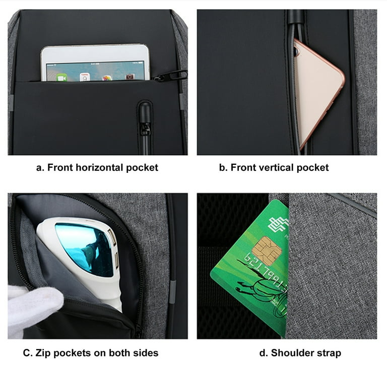 Laptop Backpack For 17 Inch Laptop Bag With USB Port Fashion Waterproof  Backpacks - Walmart.com