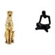 thumbnail image 1 of Figura de , estatua de resina, adorno dorado, escultura abstracta de pensador, decoración moderna de mesa, ideal para el hogar, la oficina o l, 1 of 8