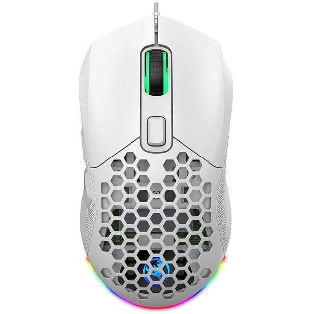 COM1950s Rgb Gaming Mouse, Gaming Mouse with Double Click, Wired Gaming Mouse 7200 Dpi Programmable Wired Gaming Mouse Mice Led Rgb Backlight Programmable Mouse, Rgb Led Lights, Light Gaming Mouse
