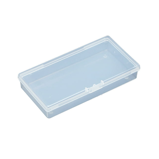 Ounissouiy Cubo de plástico transparente, organizador de piezas, joyero resistente, accesorios de Interior de coche con tapa con bisagras para cosméticos, Almacenamiento y organización del hogar Ounissouiy HA059923-00
