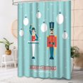 thumbnail image 2 of Toys Christmas Shower Curtain,Ornaments Flat Xmas Princess Snow Bauble Shower Curtains for Bathroom with 12 Hooks,72 x 72 Inch, 2 of 6