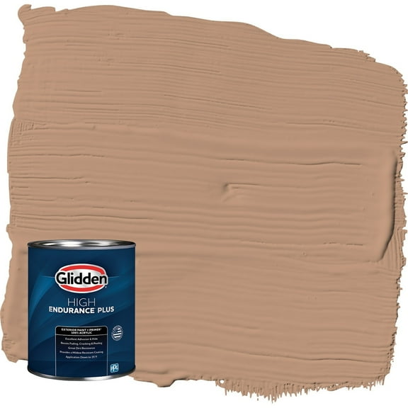 Glidden HEP Cool Clay / Beige Semi-Gloss Exterior Paint with Primer, 1 Quart