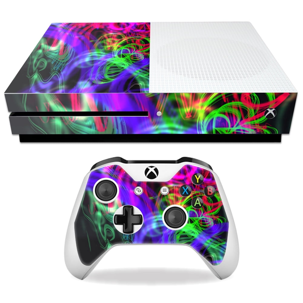 Skin Decal Wrap for Microsoft Xbox One S Neon Splatter - Walmart.com ...