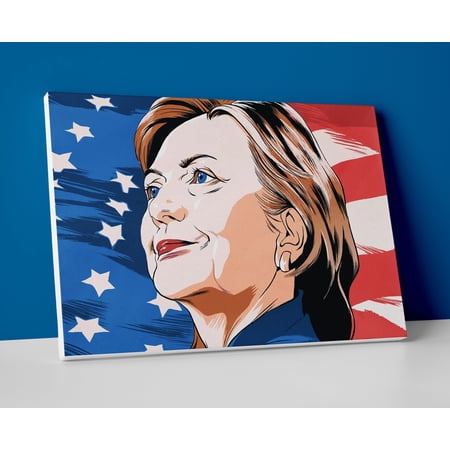 Hillary Clinton USA Poster or Wrapped Canvas