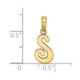 thumbnail image 3 of Diamond2Deal 14K Yellow Gold Script Letter S Initial Pendant for Women (L- 0.59inch, W- 0.31inch), 3 of 6