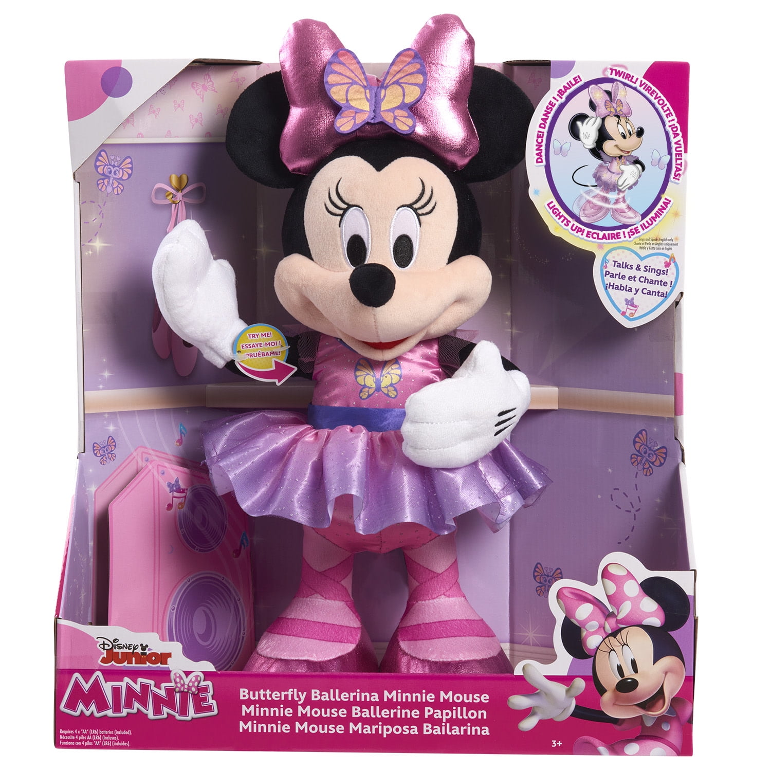 Disney Jumbo Big Minnie Mouse 19 inch Plush Stuffed Animal Kids Toy for Ages 2 Walmart