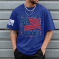 thumbnail image 2 of Rotm Independence Day Shirt Men's USA Flag Graphic T Shirts American Spartan Patriotic Shirts for Men Punisher Shirt Blue,M, 2 of 5