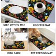thumbnail image 4 of Washable Rubber Sunflower Cute Floral Dish Drying Mats for Kitchen Counter Home Large Coffee Bar Pad Accessories and Decor for Utensils Stemware 19.5''x12'', 4 of 6