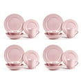 thumbnail image 5 of HomeVss , Ensemble de Vaisselle en Grès à Pois Perle (Ensemble de 20 Pcs, Rose), 5 of 5