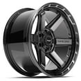 thumbnail image 3 of 4PLAY Wheels 4P63 20 Inch Rim Fits 5x127 & 5x139.7 20x10 Gloss Black Brushed with Tinted Clear (1), 3 of 3