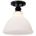thumbnail image 2 of Nuvo Lighting Russel - 10 Inch Semi Flush Mount - Matte Black with Satin White Glass, 2 of 5
