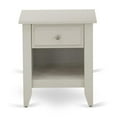 thumbnail image 3 of East West Furniture Nolan 2-Piece Wood Queen Bedroom Set in White & Butter Cream, 3 of 8