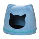 thumbnail image 3 of Casa de fieltro para gatos, extraíble, acogedora, con cremallera, cama cálida para gatos Azul, 3 of 9