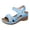 E, variant on Rokment Orthopedic Wedges Walking Sandals for Women 2026 Summer Comfortable Leather Open Toe Platform Chunky High Heels Work Dress Sandals Adjustable A Size 6