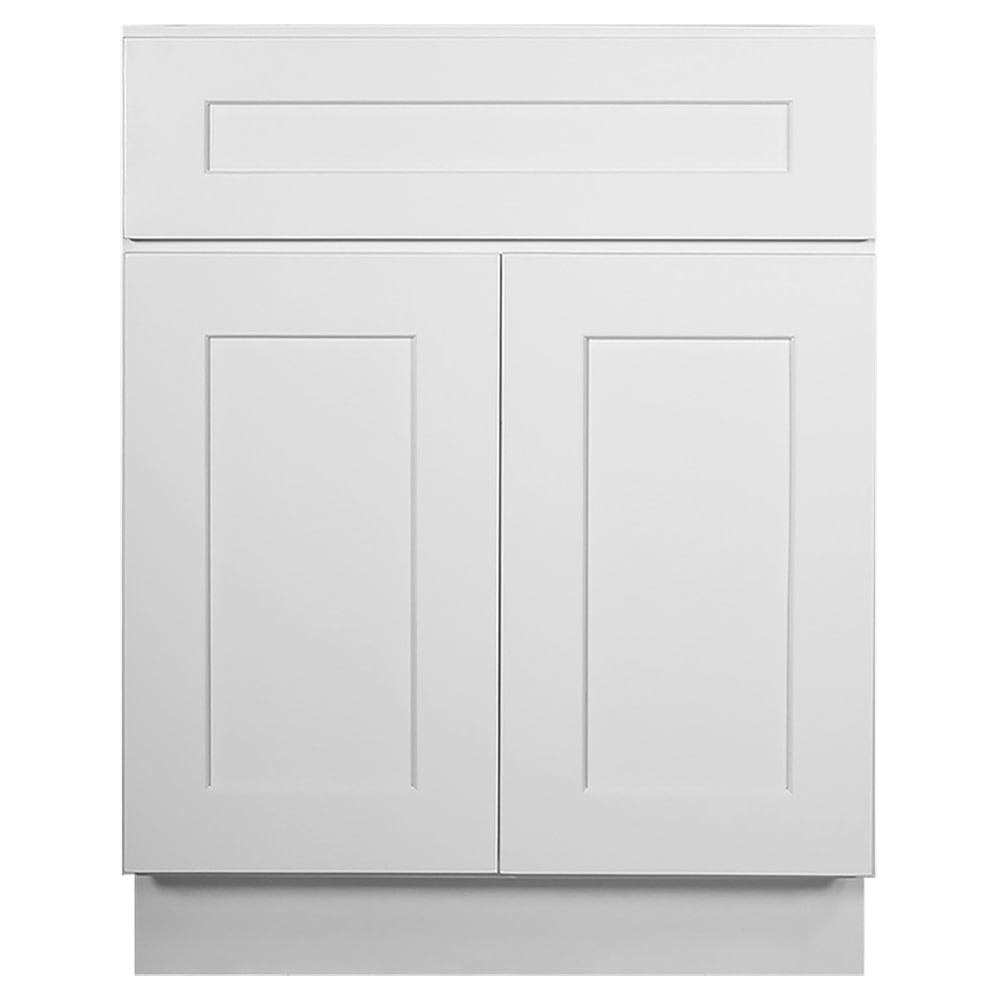 Design House Brookings Assembled Shaker Base Kitchen Cabinet (27" x 34.5" x 24", Sherwin Williams® White