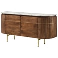 thumbnail image 6 of Ortega 4-door Marble Top Sideboard Buffet Cabinet Natural, 6 of 13