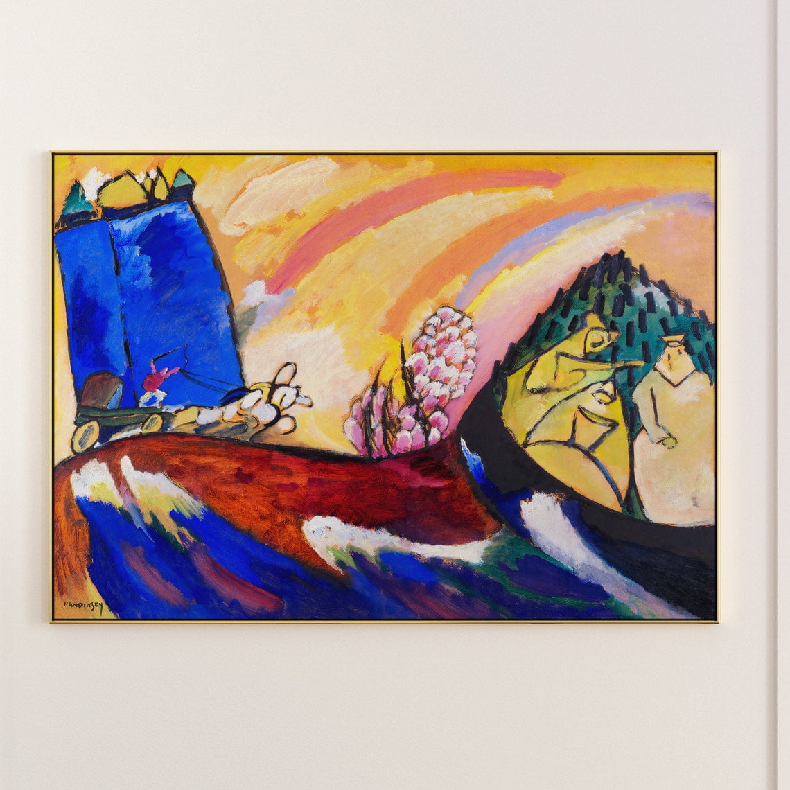 Kandinsky With Troika Modern Wall Art Print Modern Living Room And Office Decor