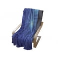 thumbnail image 3 of Cosmic Soft Flannel Fleece Throw Blanket, Futuristic Design of Energetic Sunburst Effect, Cozy Plush for Indoor and Outdoor Use, 50" x 70", Azure Blue, by Ambesonne, 3 of 5