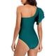 thumbnail image 3 of Traje de baño de mujer Color sólido cómodo Traje de baño de una pieza de un hombro Peplum Conservador ajustado OAVQHLG3B Store lin121212, 3 of 3