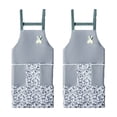 thumbnail image 1 of 2 uds delantal cocina hogar toallitas antiincrustantes impermeables correa de mano floral adulto sin mangas, 1 of 5