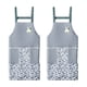 thumbnail image 1 of Delantal de cocina de 2 piezas, impermeable, antiincrustante, con correa de mano, estampado floral, para adultos, sin mangas, 1 of 5