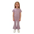 thumbnail image 4 of Girls Clothes Ruched Drawstring Short Sleeve Top and Pants 2 Piece Girls Outfit Summer Clothes 9-10 Years, 4 of 4