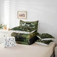 thumbnail image 3 of Camo Gaming Bed in a Bag Queen Comforter Set 7 Piece,Gamer Room Decor For Boys Bedding Sets Army Green Camouflage Sheet Set with Comforter, 3 of 5