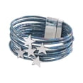 thumbnail image 3 of Pulsera rígida para niña, de aleación, , , ideal para fiestas y como accesorio versátil. Azul multicolor, 3 of 8