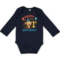 thumbnail image 3 of Inktastic Happy 1st Birthday Monkey Party Theme Boys or Girls Long Sleeve Baby Bodysuit, 3 of 5