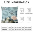 thumbnail image 5 of COMIO  Nautical Coastal Throw Pillow Covers Summer Ocean Themed Seashell Starfish Decorative Pillowcase Square Cushion Cover for Bedroom Sofa Home Decor, Navy Blue, 5 of 5