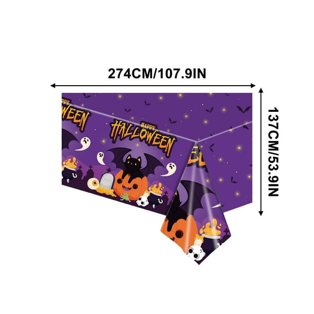 Juego de vajilla para fiesta de Halloween, mantel desechable para fiesta de miedo, fiesta temática de Halloween